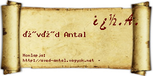 Ávéd Antal névjegykártya